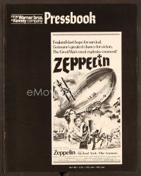 1y181 ZEPPELIN pressbook '71 Michael York, Elke Sommer, the great war's most explosive moment!