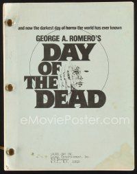 1y185 DAY OF THE DEAD second draft script '84 zombie screenplay by George A. Romero!