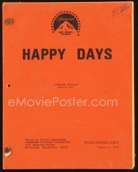 1y193 HAPPY DAYS TV revised shooting script August 2, 1979, screenplay for Shotgun Wedding!
