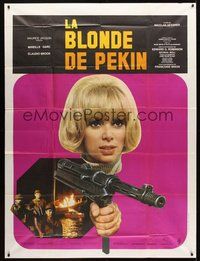 1z108 BLONDE FROM PEKING French 1p '67 directed by Nicolas Gessner, Mireille Darc w/machine gun!