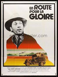 1z113 BOUND FOR GLORY French 1p '76 David Carradine as folk singer Woody Guthrie, Bourduge art!