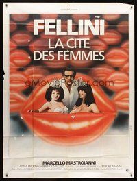 1z129 CITY OF WOMEN French 1p '80 Fellini's La Citta delle donne, Mastroianni & sexy girls!