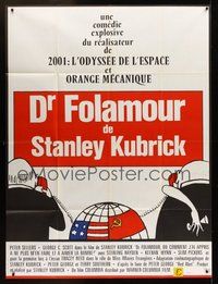 1z149 DR. STRANGELOVE French 1p R70s Stanley Kubrick classic, Sellers, Tomi Ungerer art!