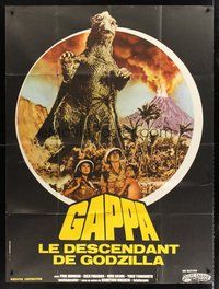 1z174 GAPPA, THE TRIPHIBIAN MONSTER French 1p '67 Daikyoju Gappa, different rubbery monster image!