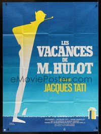 1z279 MR. HULOT'S HOLIDAY French 1p R70s Jacques Tati, Les vacances de M. Hulot, cool art!