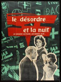 1z285 NIGHT AFFAIR teaser French 1p '58 Gilles Grangier's Le desordre et la nuit starring Jean Gabin