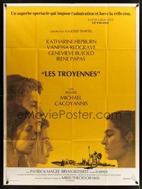 1z357 TROJAN WOMEN French 1p '71 Katharine Hepburn, directed by Michael Cacoyannis, different!