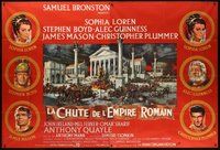 1z022 FALL OF THE ROMAN EMPIRE French 2p '64 Anthony Mann, Sophia Loren, different Jean Mascii art!