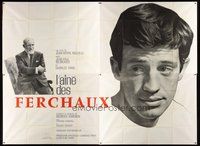 1z016 MAGNET OF DOOM French 4p '63 great close up of Jean-Paul Belmondo, Jean-Pierre Melville