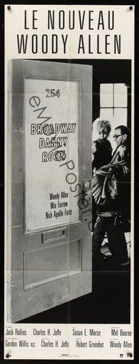 1z031 BROADWAY DANNY ROSE French door-panel '84 Woody Allen, different image with door open!