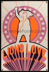 1z068 LIONS LOVE French 31x47 '69 Agnes Varda's U.S. movie starring Viva, Rado, Ragni & Clarke!