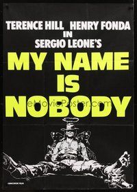 1z069 MY NAME IS NOBODY teaser French 31x47 export '73 Il Mio nome e Nessuno, art of Terence Hill!