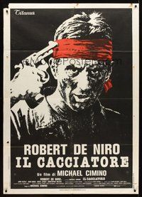 1z445 DEER HUNTER Italian 1p '79 directed by Michael Cimino, Robert De Niro with gun to his head!