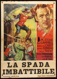 1z707 LA SPADA IMBATTIBLE Italian 1p '57 cool different Italian Three Musketeers movie!