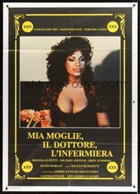 1z475 MIA MOGLIE, IL DOTTORE, L'INFERMIERA Italian 1p '89 sexy Vanessa Del Rio!