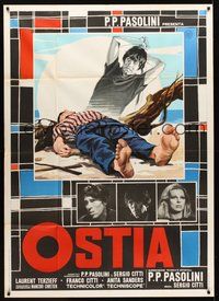 1z731 OSTIA Italian 1p '70 written by Pier Paolo Pasolini, brothers in love with same girl!