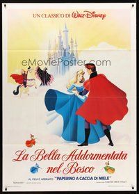 1z766 SLEEPING BEAUTY Italian 1p R80s Walt Disney cartoon fairy tale fantasy classic!