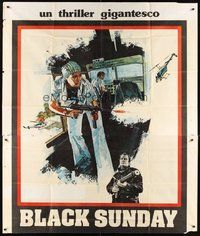 1z517 BLACK SUNDAY Italian 2p '77 Frankenheimer, completely different art by R. Fanton!
