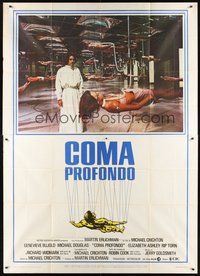 1z525 COMA Italian 2p '78 Genevieve Bujold finds room of hanging unconscious sexy beautiful women!