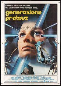 1z528 DEMON SEED Italian 2p '77 different art of Julie Christie is violated by a demonic machine!