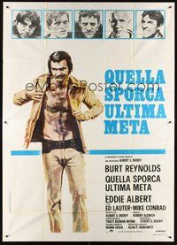 1z563 LONGEST YARD Italian 2p '75 Robert Aldrich prison football sports comedy, Burt Reynolds!