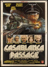 1z574 PASSAGE Italian 2p '79 cool train art, Anthony Quinn, James Mason, & Malcolm McDowell!