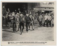2a006 4 FOR TEXAS 8x10 still '64 Charles Bronson leads angry mob with torches down street!