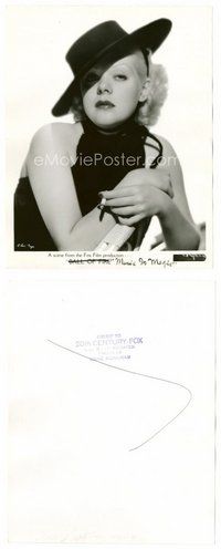 2a014 ALICE FAYE 8x10 still '35 sexiest smoking close up from Music is Magic by Gene Kornman!