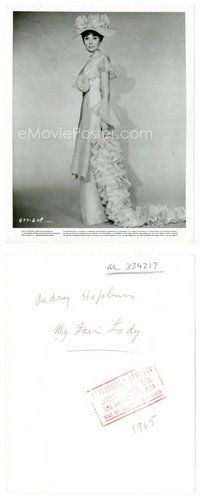 2a035 AUDREY HEPBURN 8x10 still '64 full-length wearing elaborate dress from My Fair Lady!