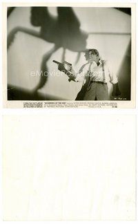 2a049 BEGINNING OF THE END 8x10 still '57 cool image of Peter Graves & shadow of giant grasshopper!