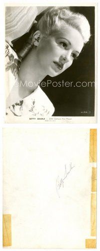 2a054 BETTY GRABLE 7.5x9.75 still '30s head & shoulders portrait of the beautiful blonde!