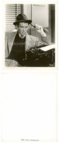 2a290 JAMES STEWART 8x10 still '37 close up with pipe at typewriter from The Last Gangster!