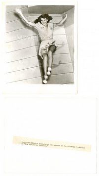 2a539 RITA HAYWORTH 8.25x10 still '42 smiling portrait in mid-air from You Were Never Lovelier!