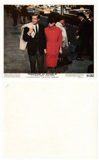 2a003 BREAKFAST AT TIFFANY'S color 8x10 still '61 Peppard & Hepburn walking on New York street!