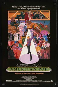 2b007 AMERICAN POP 1sh '81 cool rock & roll art by Wilson McClean & Ralph Bakshi!