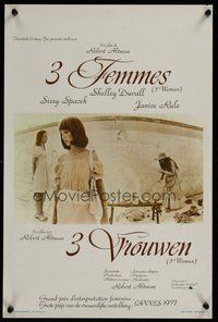 2b437 3 WOMEN Belgian '77 directed by Robert Altman, Shelley Duvall, Sissy Spacek, Janice Rule