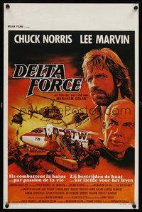 2b482 DELTA FORCE Belgian '86 Chuck Norris, Lee Marvin, Robert Vaughn, Menahem Golan