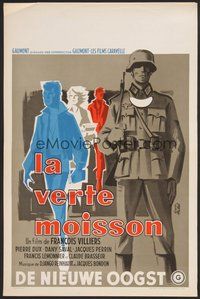 2b513 GREEN HARVEST Belgian '59 La verte moisson, Pierre Dux, Dany Saval, Hurel art!