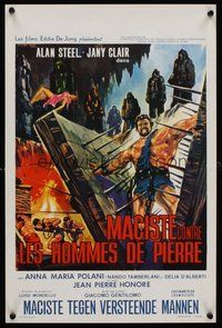 2b521 HERCULES AGAINST THE MOON MEN Belgian '64 art of mightiest man Sergio Ciani in trap!