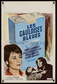 2b557 LES GAULOISES BLEUES Belgian '69 Michel Coumot, art of Annie Girardot & pack of cigarettes!