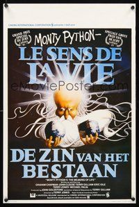 2b586 MONTY PYTHON'S THE MEANING OF LIFE Belgian '83 best wacky art of God creating Earth!