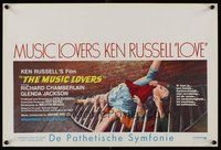 2b589 MUSIC LOVERS Belgian '71 directed by Ken Russell, different art of Glenda Jackson attacked!