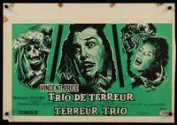 2b680 TWICE TOLD TALES Belgian '63 Vincent Price, Nathaniel Hawthorne, a trio of unholy horror!