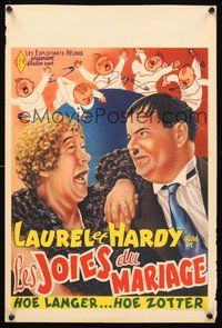 2b681 TWICE TWO Belgian R50s wacky art of Stan Laurel & Oliver Hardy, Hal Roach!