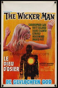 2b698 WICKER MAN Belgian '74 Christopher Lee, Britt Ekland, cult horror classic!