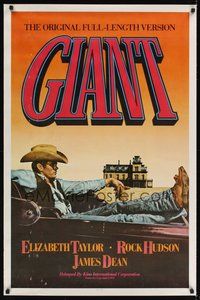 2b036 GIANT 1sh R83 James Dean, Elizabeth Taylor, Rock Hudson, directed by George Stevens!