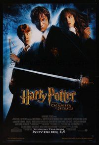 2b163 HARRY POTTER & THE CHAMBER OF SECRETS advance DS 1sh '02 Daniel Radcliffe, Emma Watson, Grint