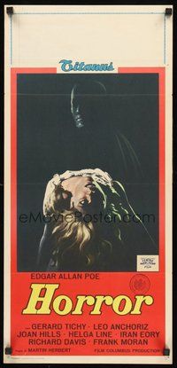2b271 BLANCHEVILLE MONSTER Italian locandina '63 Edgar Allan Poe, Horror, art of killer & victim!