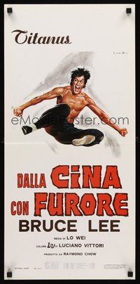 2b281 CHINESE CONNECTION Italian locandina R70s kung fu master Bruce Lee art by Averardo Ciriello!