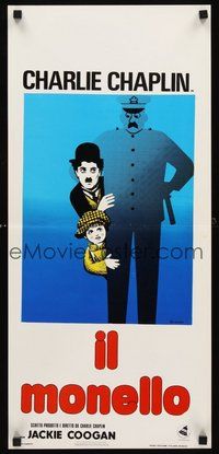 2b342 KID Italian locandina R60s Kouper artwork of Charlie Chaplin & Jackie Coogan!